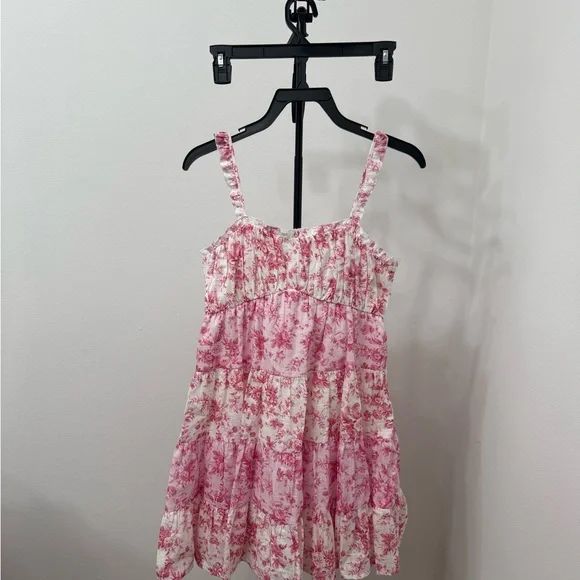 Altar'd State Pink Floral Ruffle-Strap Mini Dress - Picture 5 of 7